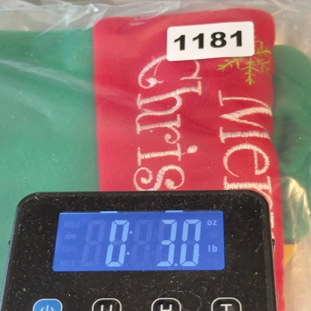 Disney Mickey Mouse Green‎ Christmas Stocking Merry Christmas Red Cuff 17 Inch